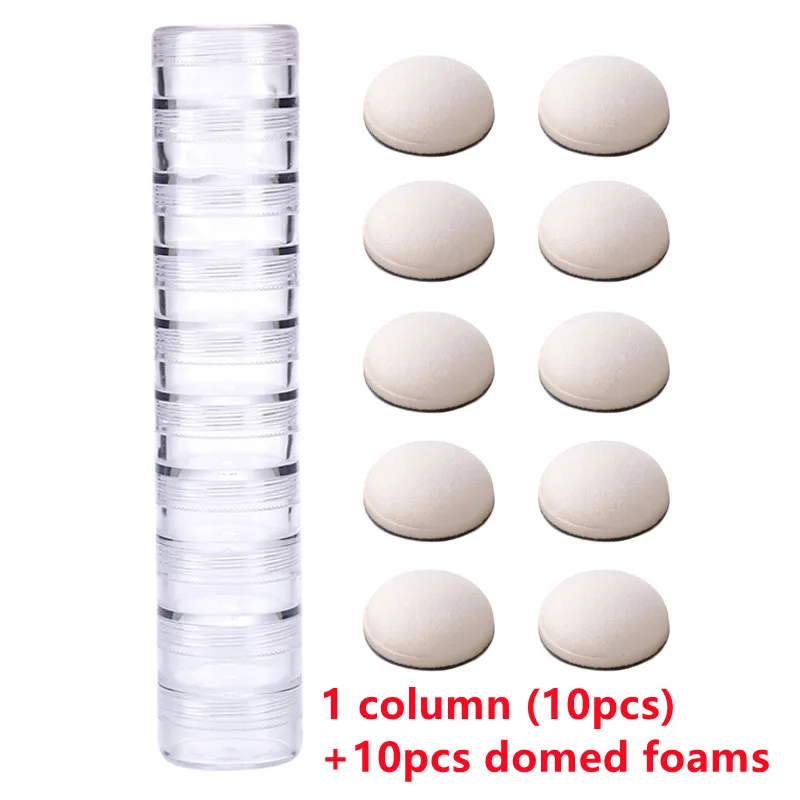 Round Stackable Jars Mini Ink Blending Tools Mixing Round/domed Foams Sponge Apply Inks Suitable for Painting and Brushing Card 