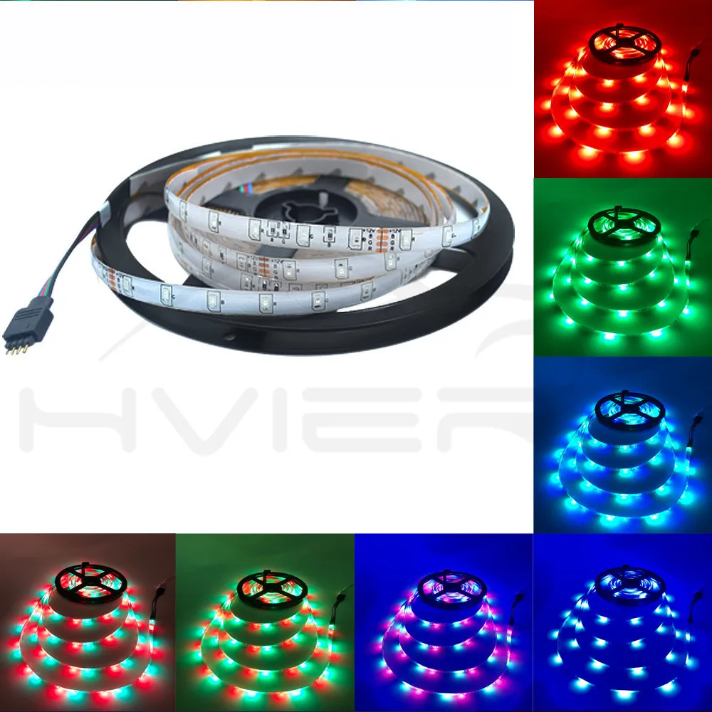 Hviero 5M 2835 300Led Led Strip IP65 Waterproof RGB Light DC 12V Flexible Lighting String Home Decoration Lamp Ribbon Tape Desk Lamp