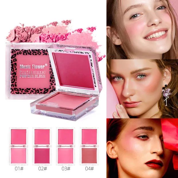 

2 Colors Blush Palette Shimmer Matte Powder Blush Baked Cheek Face Blusher Face Makeup Cosmetics