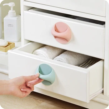 

Self-Stick Cabinet Drawer Handle Helper Auxiliary Kitchen Cabinet Door Window Handle Sticker Convenient Opening Stick-on Handles