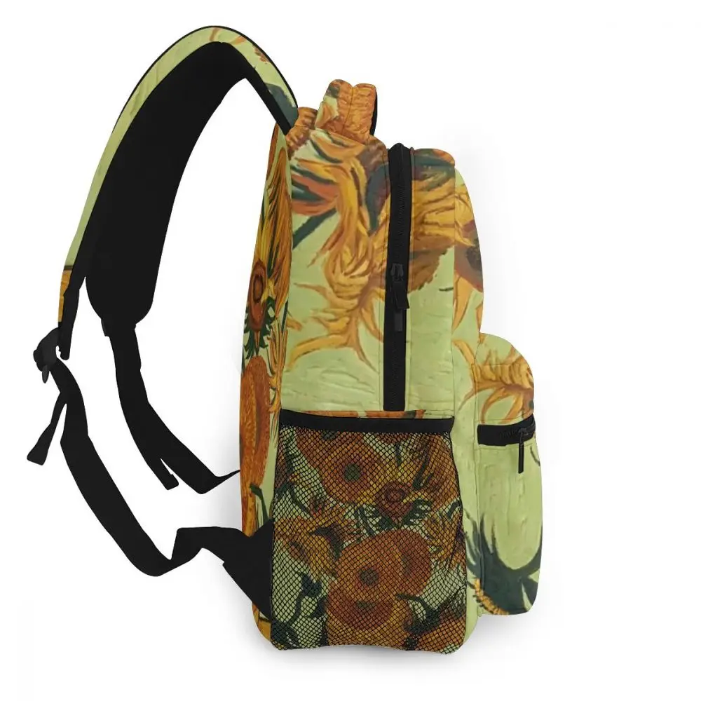 Ван Гог художественный рюкзак Подсолнух подростковые школьные сумки Картина маслом школьный детский рюкзак подростковые девочки повседневные сумки книги ранец