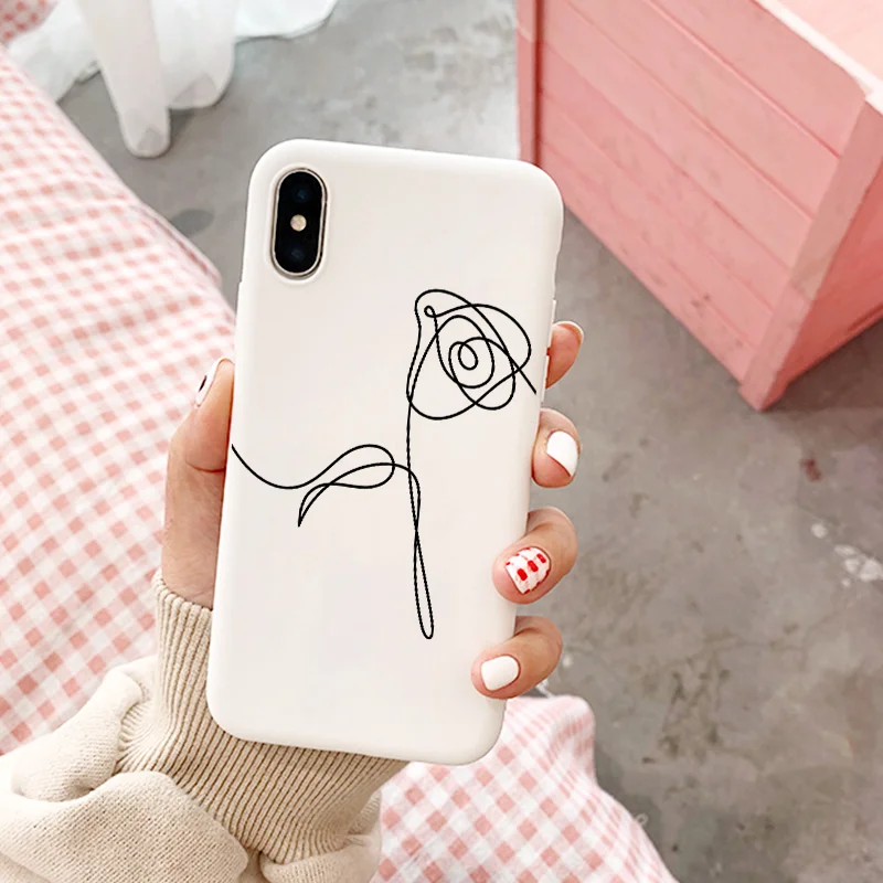 W-6015 Kpop мягкий чехол для телефона силиконовый чехол ярких цветов для iPhone X XR XS MAX 6 7 8 plus 6s для корпуса Apple - Цвет: W-6015