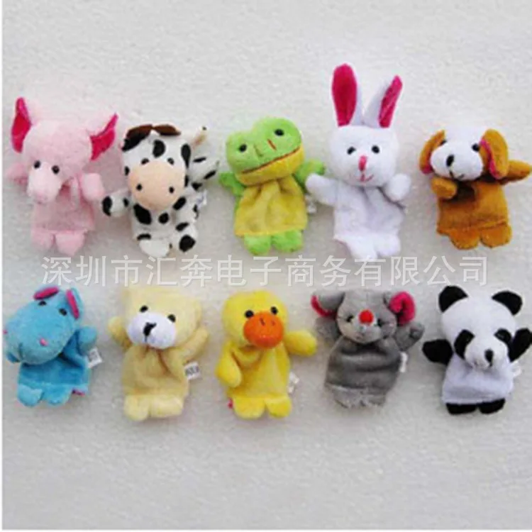 Животные пальчиковые плюшевые тканевые игрушки DIY Finger wan ou chuang Story Toy 10 А набор