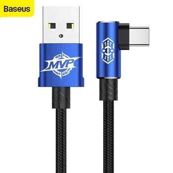 

Baseus USB Type C cable for Samsung galaxy S9 S8 for Xiaomi Mi 5 90 degree charging charger cable fast charging wire cord USB-C