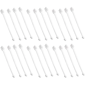 

50 PCS Cat Dog Pet Toothbrush Set Double Headed Convenient Finger Brushe for Easy Safe Dog Cat Care(White)