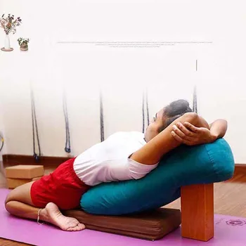 Almohada para Yoga y Yoga de alta elasticidad, cojín para meditación lavable a máquina, con soporte fuerte, rodillo cómodo para Pilates