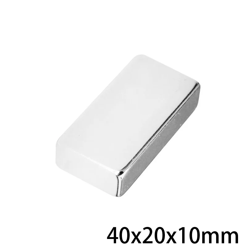 110PCS 40x20x10 Quadrate 강력한 자석 스트립 DIY 영구 자석 40x20x10mm 슈퍼 강력한 네오디뮴 자석 40*20*10mm