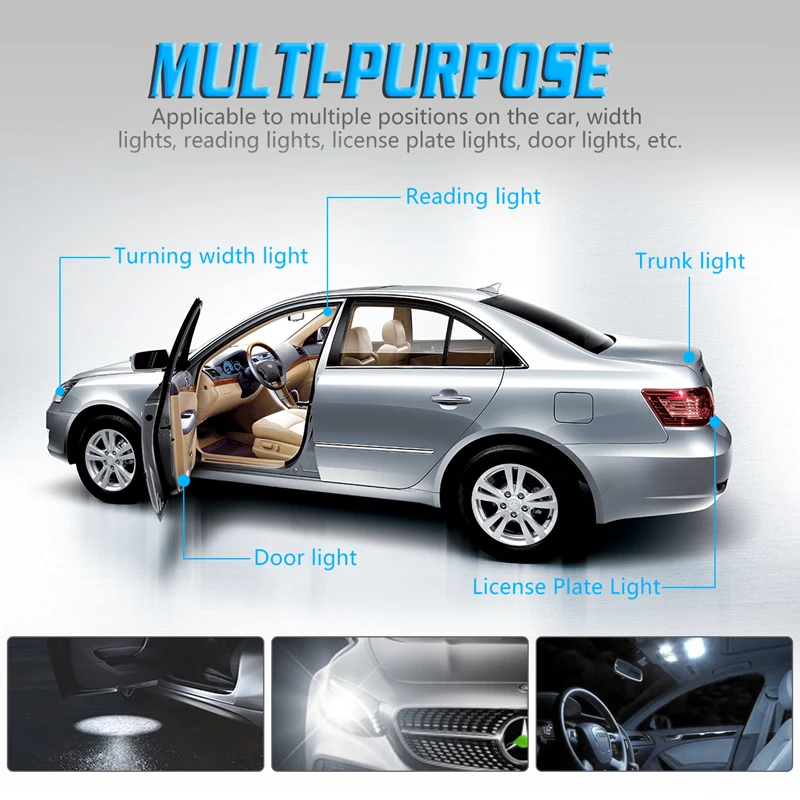 Светодиодсветодиодный габаритные огни W5W T10 Canbus 168 194 для Passat b5 b6 CC Golf 4 5 6 7 mk4 mk5 mk6 Polo