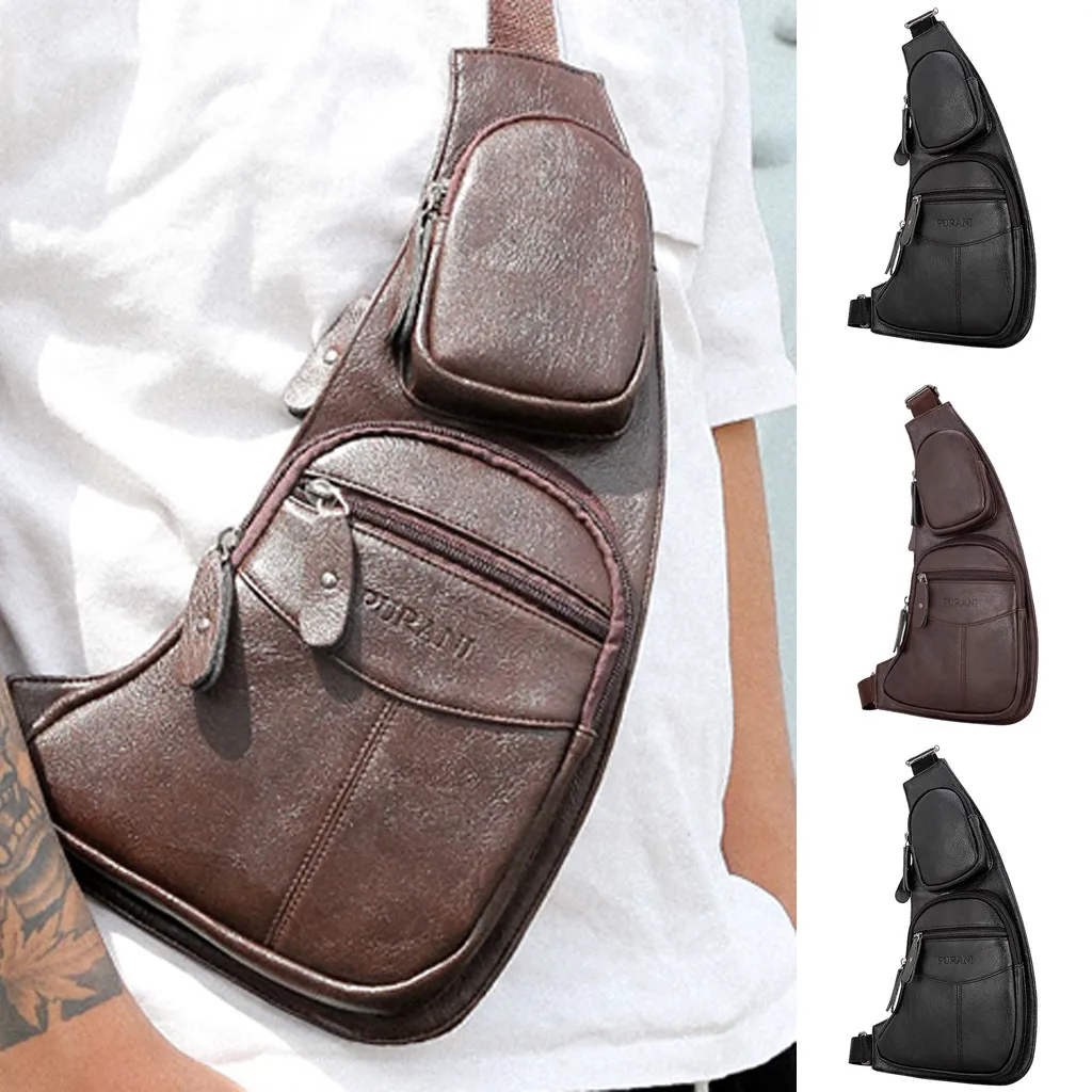 

Men Simple Leisure Business Multifunction Messenger Chest Bags For Men zipper mobile phone wallet outdoor bag bolsa feminina