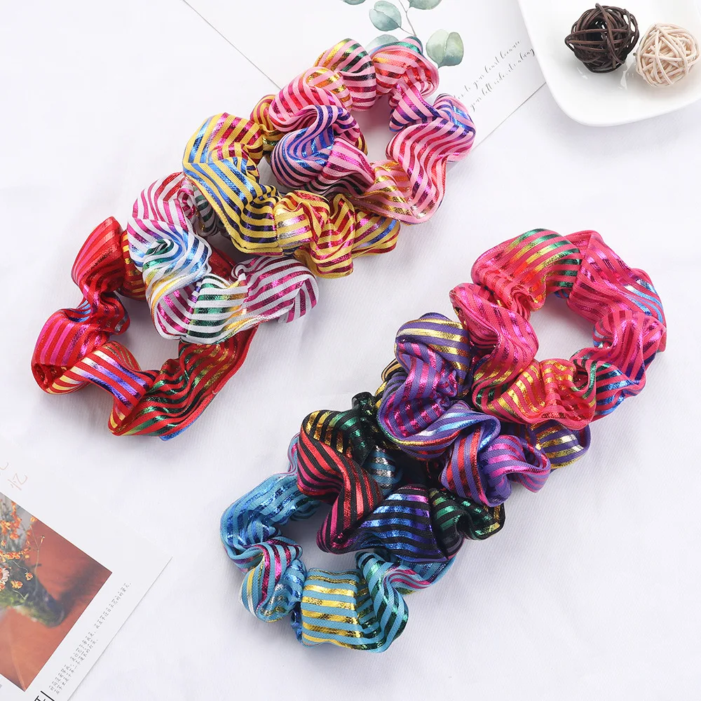 1PC Colorful Laser Hair Scrunchies Women Glitter Elastic Hair Rubber Bands Rope Ponytail Holder Headwear Hair Accessories 1PC Colorful Laser Hair Scrunchies Women Glitter Elastic Hair Rubber Bands Rope Ponytail Holder Headwear Hair Accessories