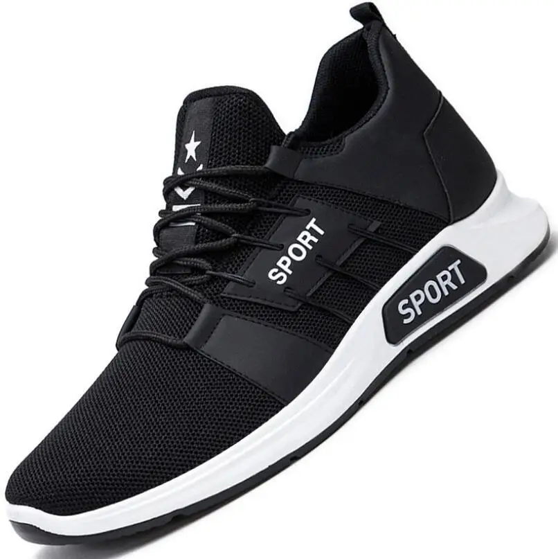 New men's shoes breathable mesh lightweight casual solid color sneakers fashion non-slip soft bottom comfortable men's shoes