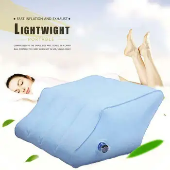 

HKML 1PC Soft Mintiml Heaven Wedge Inflatable Leg Pillow Rest Pillow Cushion Lightweight Portable Knee Pillow Travel Office