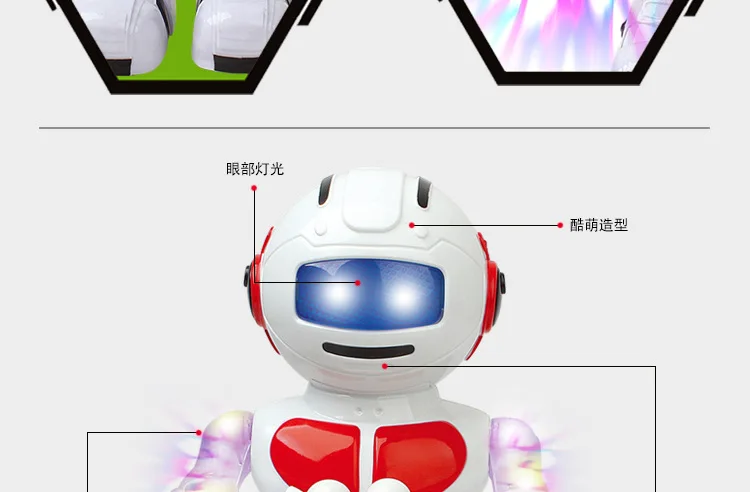 Children Smart Dancing Drums Robot Sound-And-Light Electric Drum Robot Models