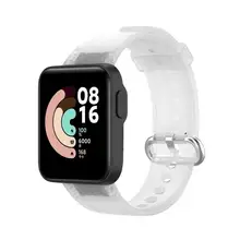 Wyczyść paski zespołu dla Xiaomi MI zegarek Lite Redmi zegarek przezroczysty nadgarstek Tpu miękki gumowy pasek z metalową klamrą mężczyźni kobiety tanie tanio choifoo CN (pochodzenie) Pasek na nadgarstek Adult Other