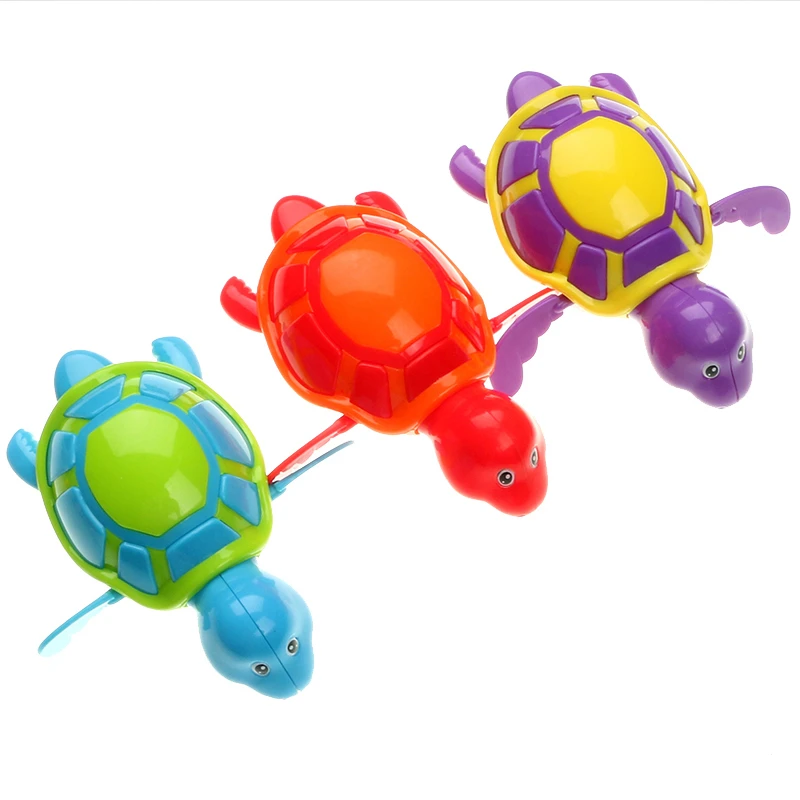 Baby Bath Toy Swim turtle Floating Water wound-up chain Children Classic Toys Random Color | Игрушки и хобби