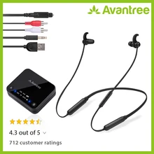 Avantree HT4186 Беспроводные наушники для просмотра ТВ, шейные наушники слуховой набор w/Bluetooth передатчик для оптики