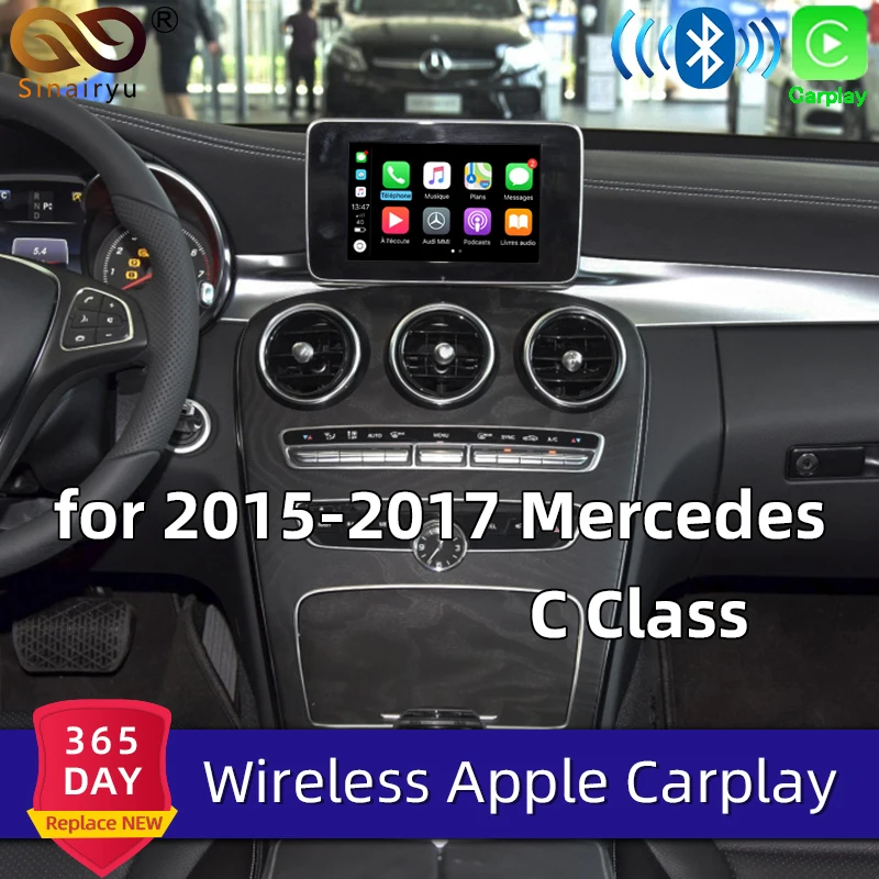 Sinairyu Wi-Fi беспроводной Carplay Android авто зеркало Дооснащение для Mercedes C CLA CLS класс NTG 5 1 2