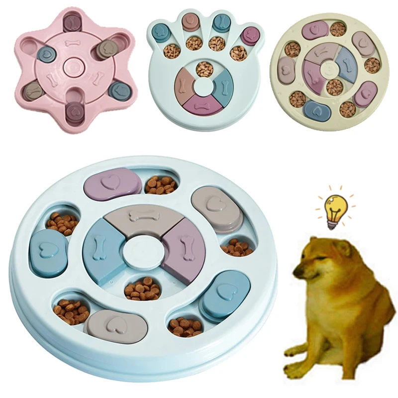 Slow Feeder Dog Puzzle Toys Interactive Training Increase Puppy IQ Food Dispensing Slowly Feeding Bowl Pet Cat Dogs Game | Дом и сад