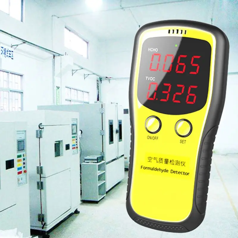 

Portable LCD Digital Monitor Indoor Air Quality Formaldehyde Detector