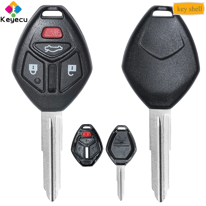 

KEYECU 10PCS/Lot Remote Car Key Shell Case With 4 Buttons - FOB for Mitsubishi Eclipse Galant Lancer Raider Endeavor Outlander