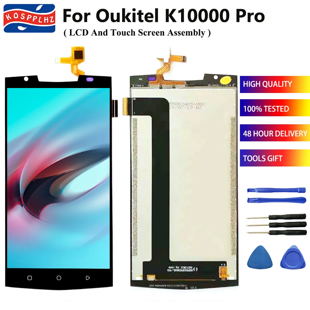 For Oukitel K10000 Pro K10000Pro LCD Display Touch Screen Original Tested Working Well LCD Digitizer Replacement+Tools