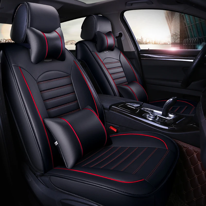 

WLMWL Universal Leather Car seat cover for Geely Emgrand EC7 X7 FE1 all models car accessorie styling auto Cushion