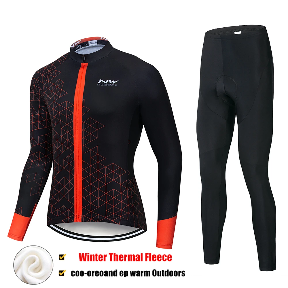 Northwave зимний термальный флис майки для велоспорта набор Invierno MTB велосипедная Одежда для велосипеда спортивная одежда Майо Ropa Ciclismo - Цвет: 12