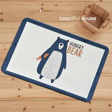 Чистый любовь маленький медведь семья Придверный коврик туалет ванная кухня дверной проем Противоскользящий водопоглощающий коврик