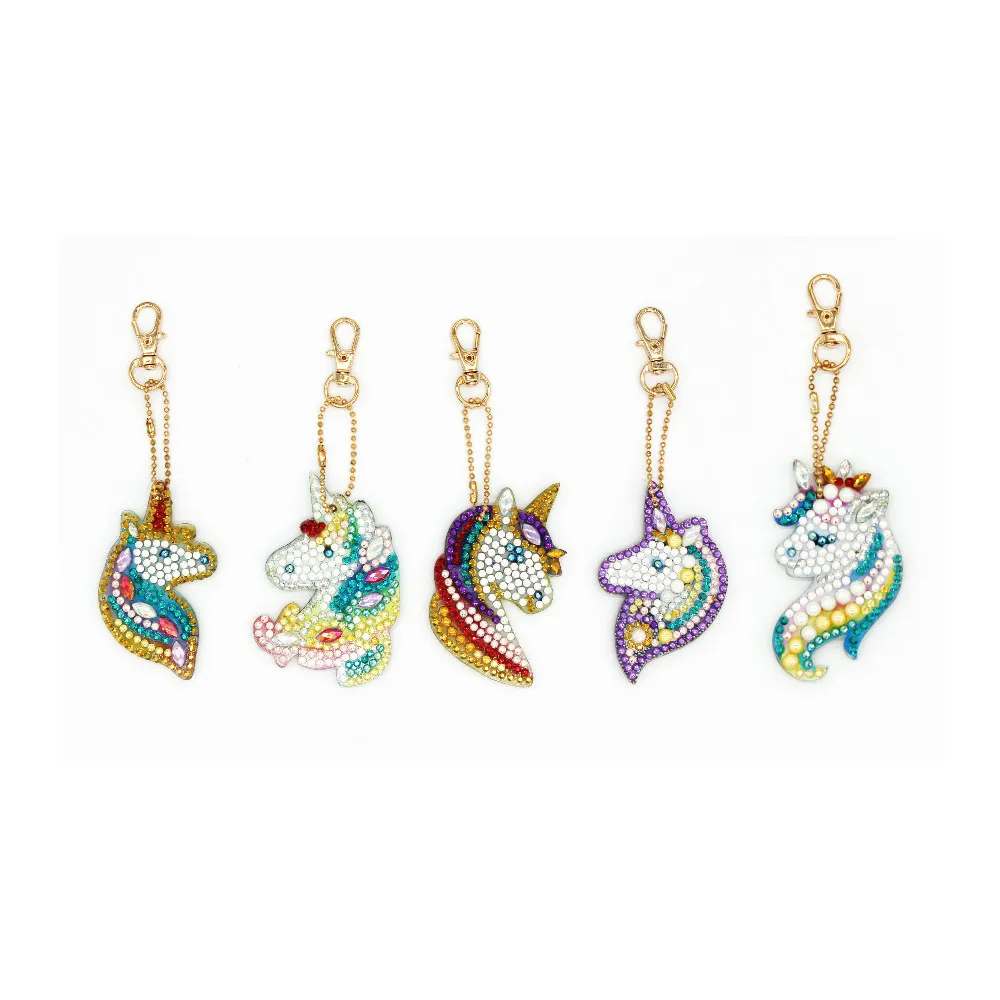 New Design Hippocampus Pattern Keychain 5D Diamond Painting Kits Diamond Embroidery Jewelry cross-stitch Best Gift For Kids 