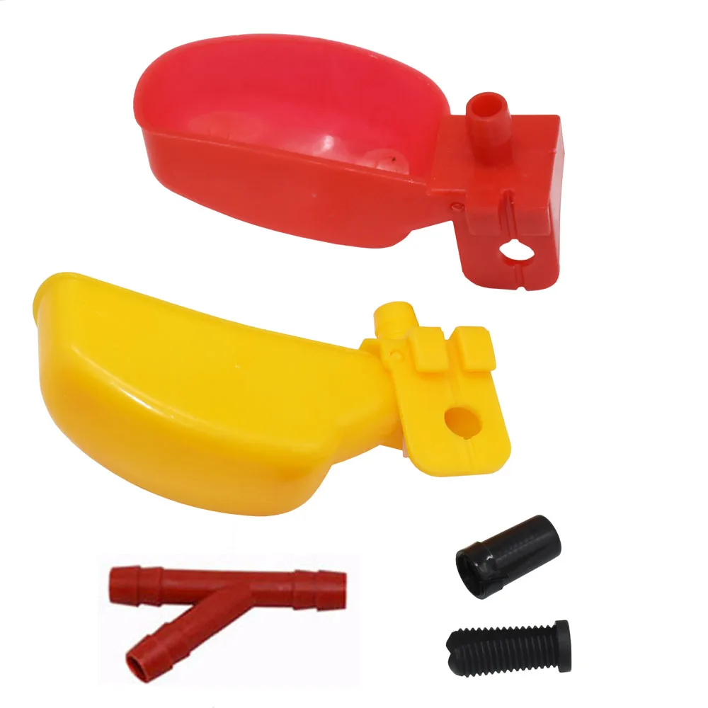 

50 Pcs 10 mm Poultry Feeding Supplies Quail Water Drinking Bowl Chicken Quail Pigeon Bird Suspension Drinking Fountain