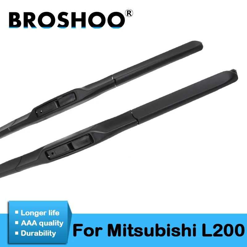 BROSHOO резиновые лезвия для дворников Mitsubishi L200 2005 2006 2007 2008 2009 2010 2011 2012 2013 2014 2015 Fit Standard