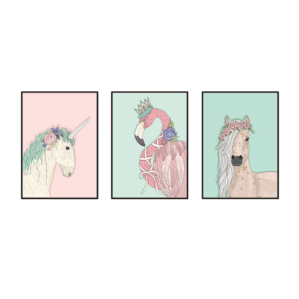 

3pcs Wall Pictures Wall Animal Ornaments Pictures Artworks Pictures For Home