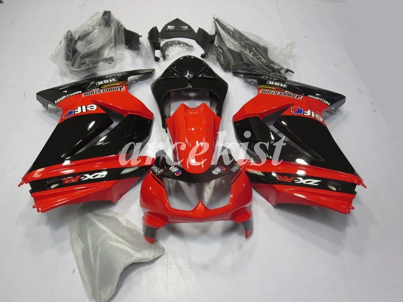 4 подарки ABS Обтекатели комплект подходит для Kawasaki Ninja 250 EX250 ZXR250 2008- 08 09 10 11 12 13 14 Кузов Набор красный черный эльф