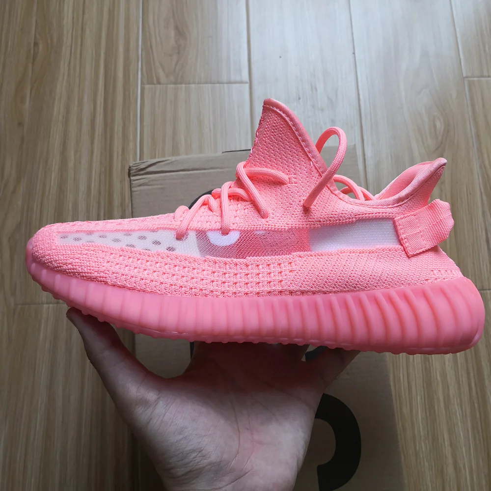 HKCP фосфоресцирующие розовые кроссовки yeezys 350