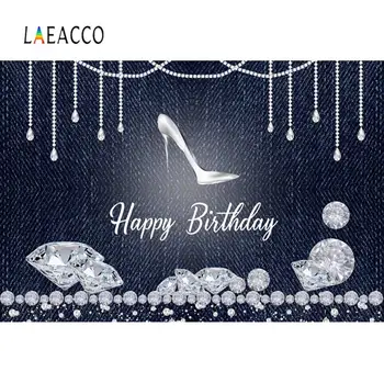 

Laeacco Queen High heels Birthday Party Crystal Diamond Poster Photography Background Photo Backdrop Photocall For Photo Studio