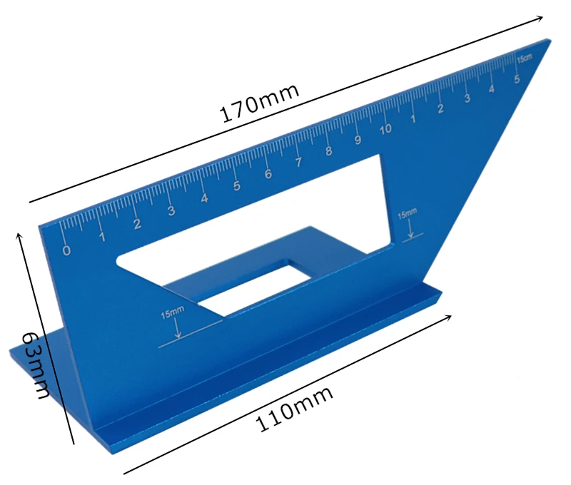 45 градусов 90 градусов угловая линейка из алюминиевого сплава транспортир квадратный измеритель маркировочный Калибр для деревообработки измерительных инструментов
