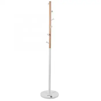 

Coat Rack Beech Standing Hat Coat Rack Jacket Bag Hanger Tree Coat Hat Umbrella Stand With Round Base Wardrobe