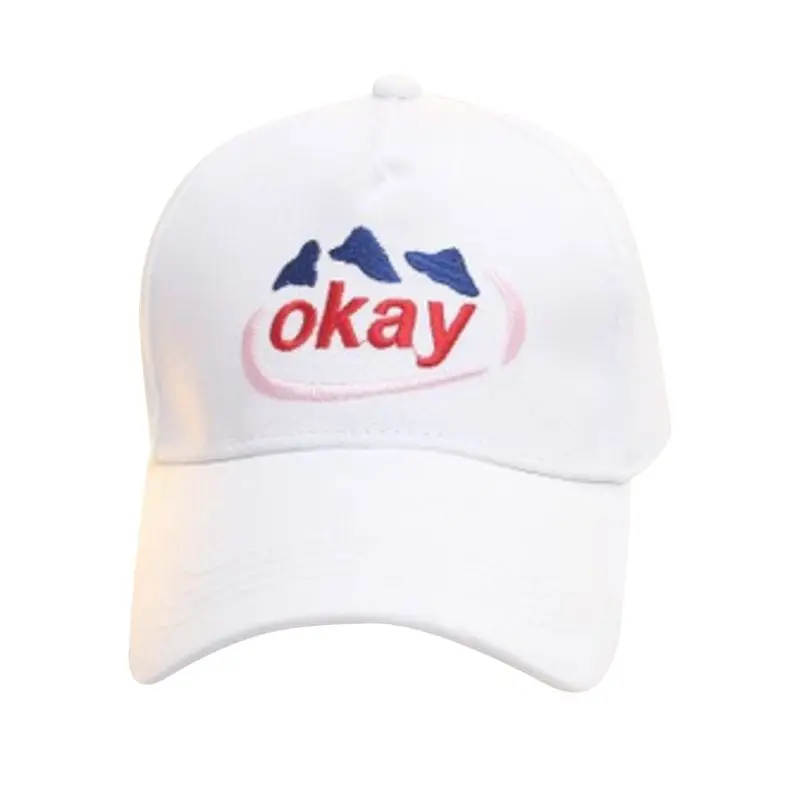 22 Color Unisex Korean Sport Smile Face Finger Heart Embroidery Baseball Cap Harajuku Cotton Hip Hop Snapback Curved Trucker Hat - Цвет: V