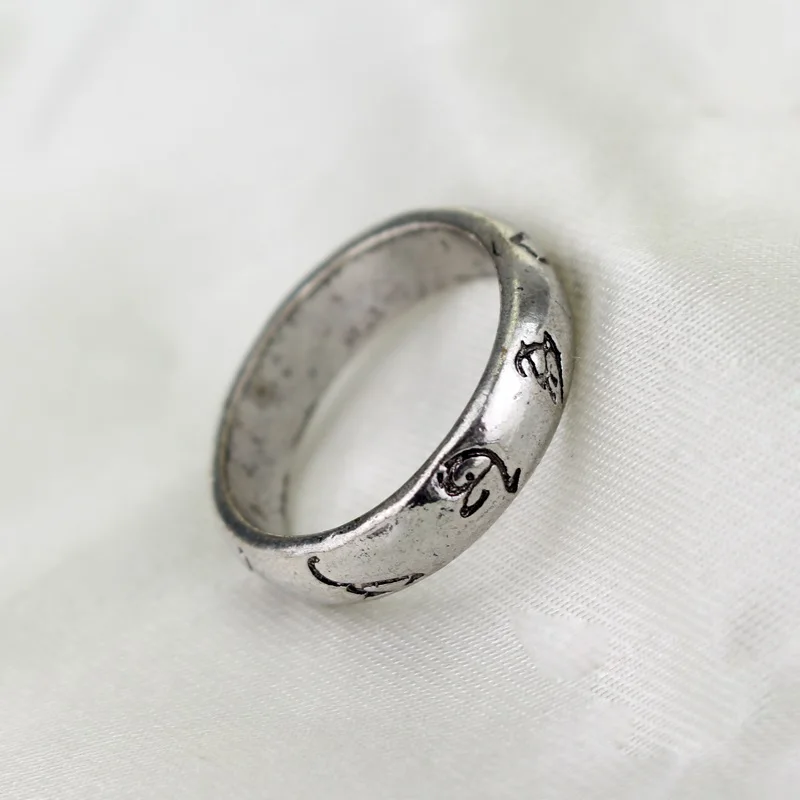The Mortal Instruments City of Bones Runes Round Finger Ring vintage Angelic Power Shadowhunters Silver Metal Accessories | Украшения и