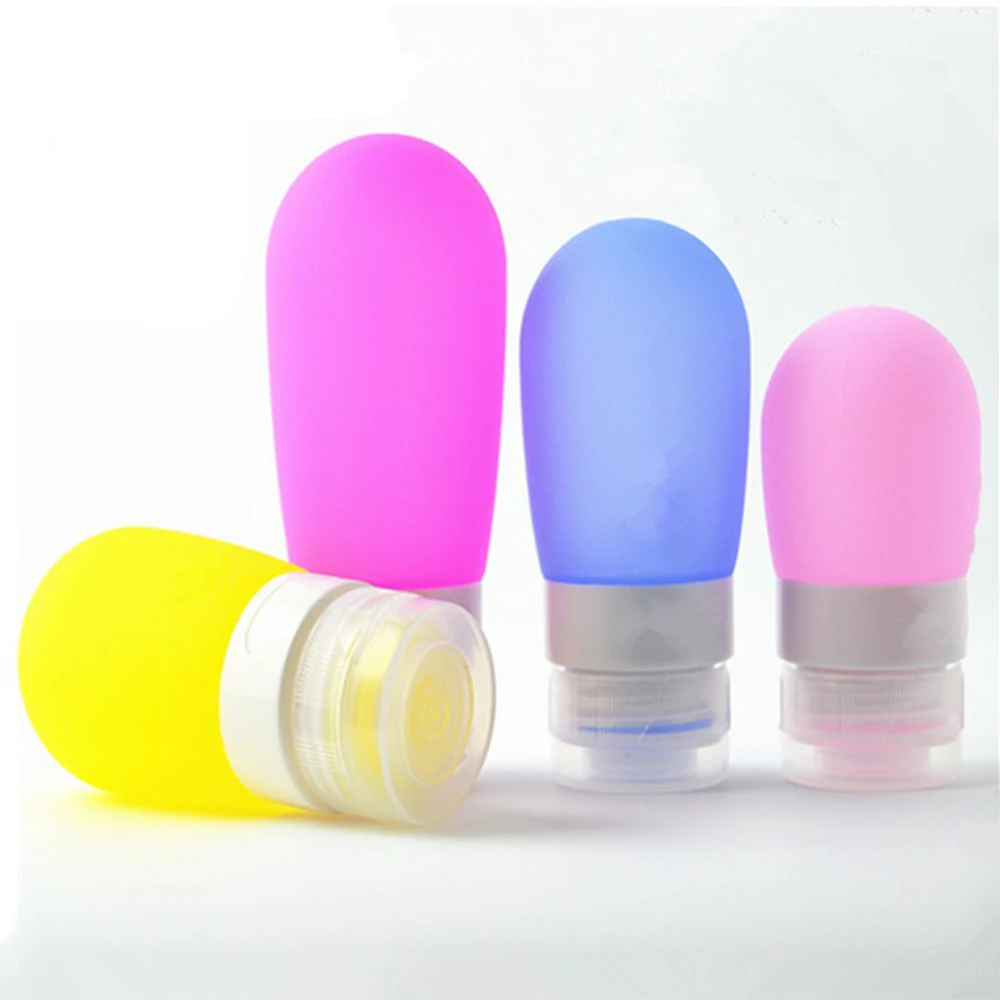 Silicone Travel Bottles Squeezable Refillable Travel Containers For