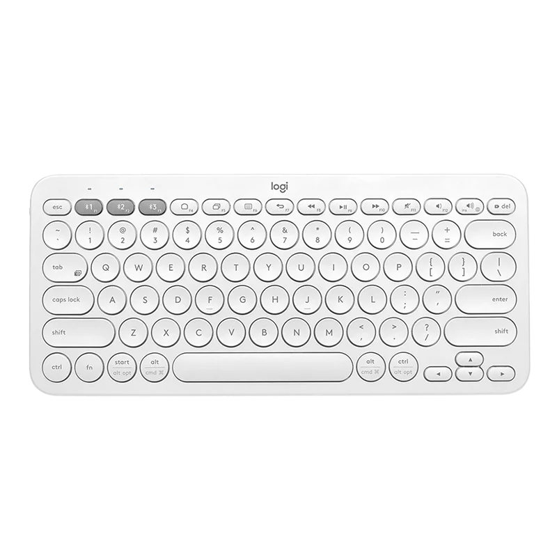 Xiaomi Logitech K380 Wireless Bluetooth Keyboard Portable Multi-Device Keyboard For PC laptop Android IOS Phone Keyboards - Цвет: Белый