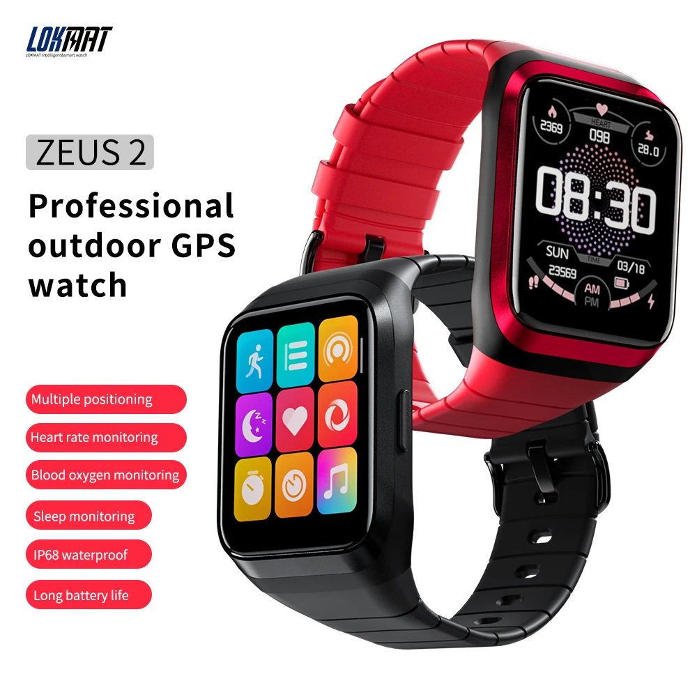 LOKMAT ZEUS 2 GPS Ʈ ġ ƮϽ ƮĿ IP68  Smartwatch  ȵ̵ ios  ü ġ ũ  ð
