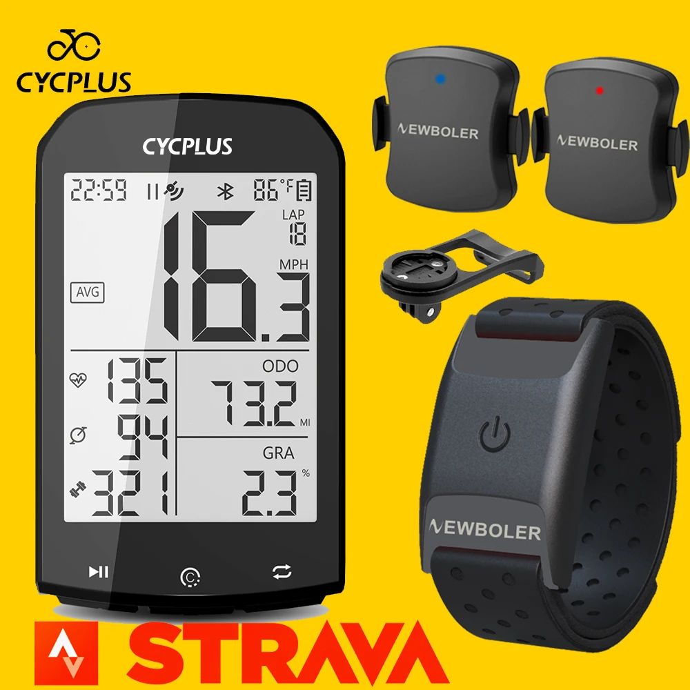 

Cycplus M1GPS Bicycle Computer Bike Speedometer Cycling ANT+ Cadence Sensor Heart Rate Monitor For Garmin Bryton
