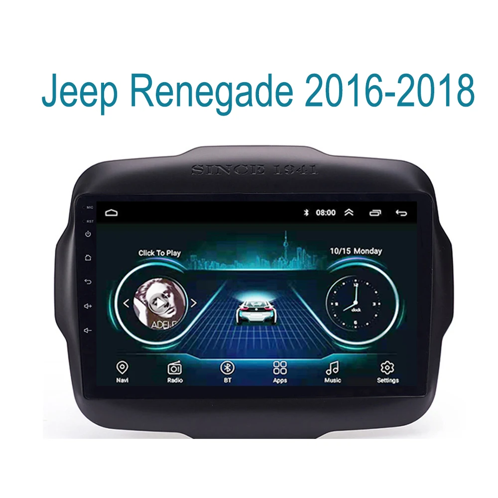 Автомобильное радио для Jeep Renegade 2016-2018 мультимедийная система GPS навигация
