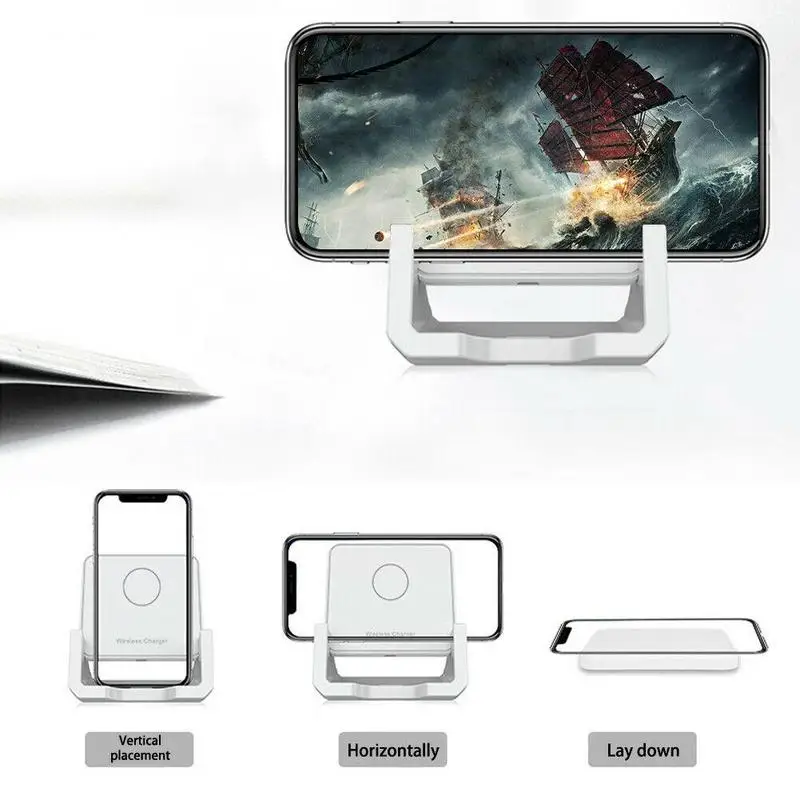 10 Вт Qi Беспроводное зарядное устройство Подставка для iPhone 8 XS быстрая Беспроводная зарядная станция держатель телефона зарядное устройство для samsung Xiaomi huawei P30