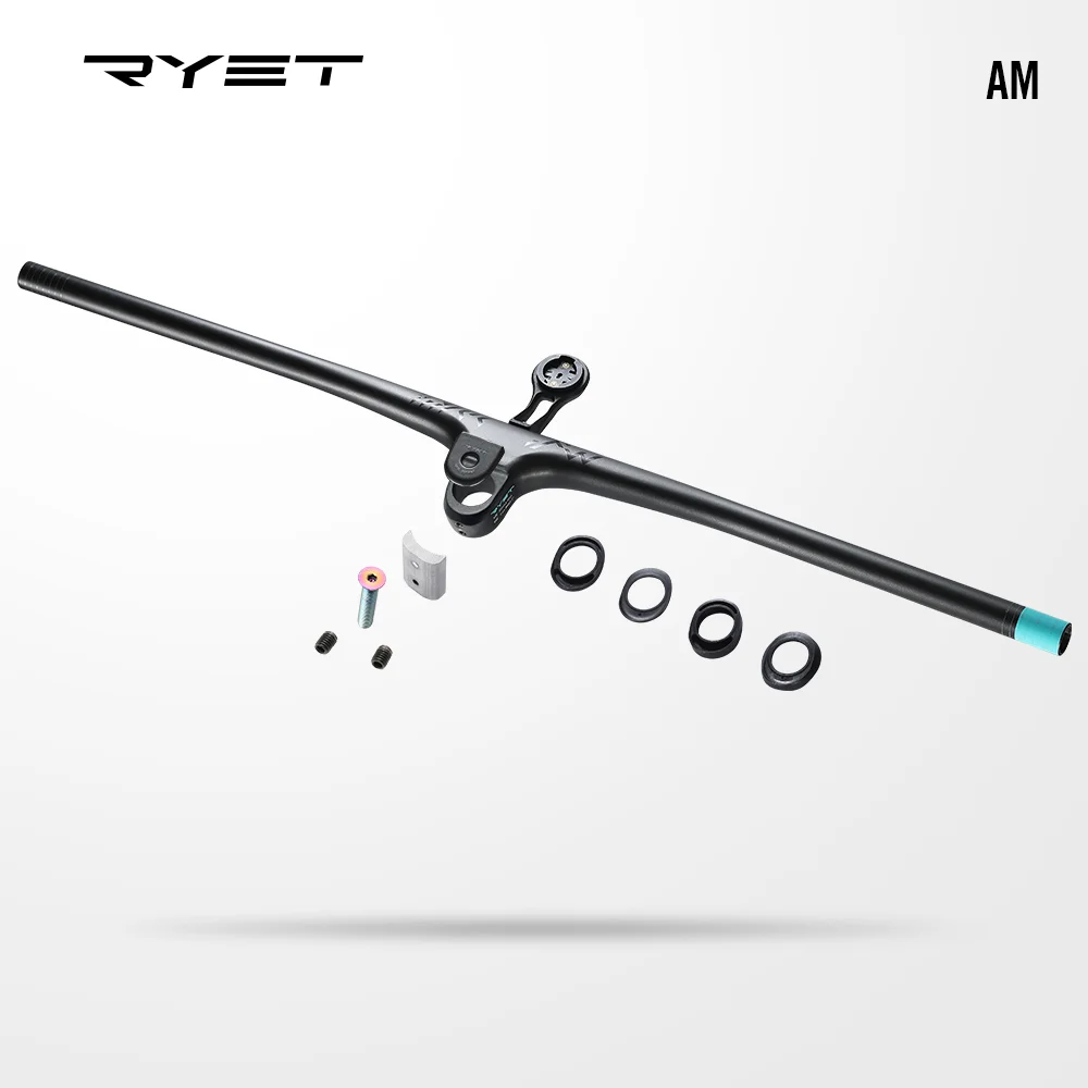 22 Ryet Integrated Mtb Handlebar T1000 Carbon Rise 810mm 7 Degrees Ud Matte Bicycle Am One Piece Flat Bar Stem Bike T1000 Bicycle Handlebar Aliexpress