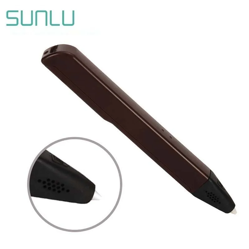 

Newest Brown Color 3D Printing Pen Children Dooling 3D Pens Support PLA/PCL Filament Refills Education 3D Printer Pen For Kids