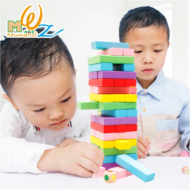 Деревянные игрушки 48 шт радужные складные кирпичи Pro Fun деревянные игрушки