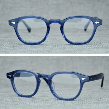 

Handmade Lemtosh Johnny Depp Glasses Optical Glasses Frame Men Women Luxury Brand Acetate Frame Vintage Eyeglasses Logo Z082