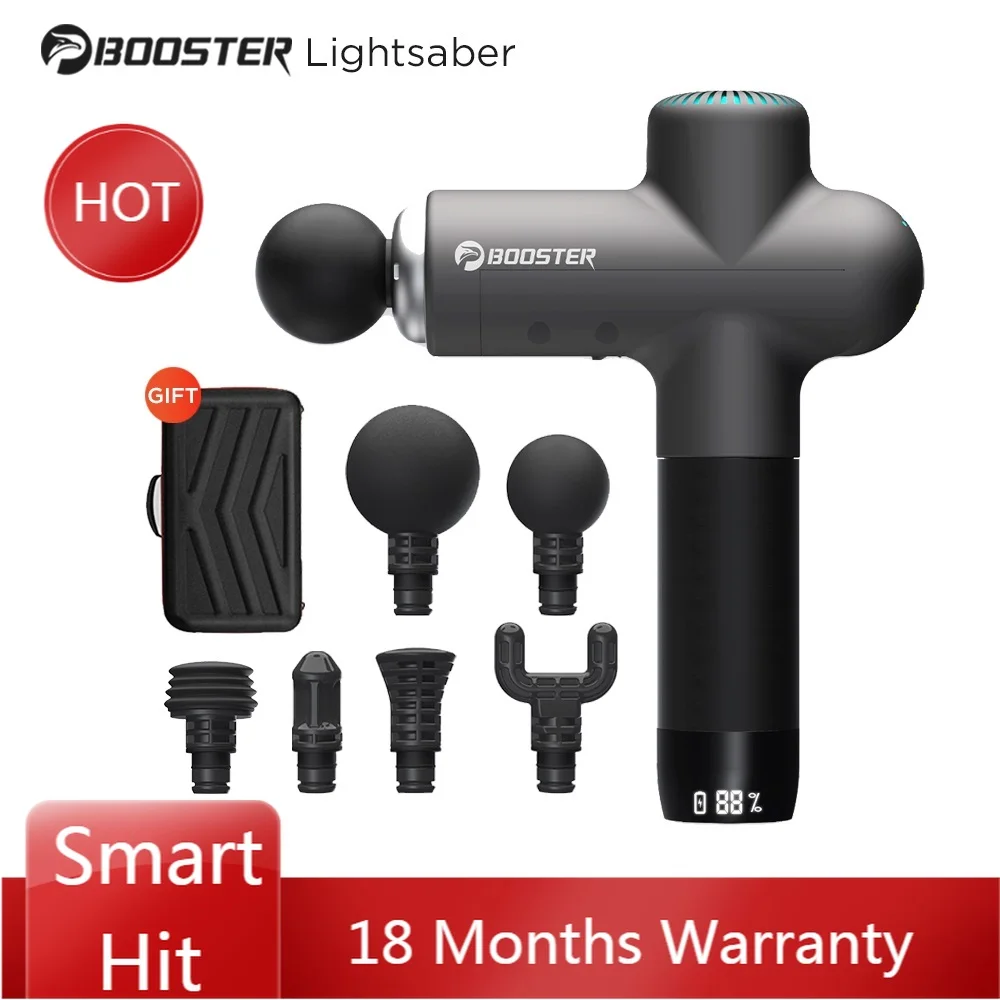 

Бустер массажный пистолет Электрический массажер для шеи умный хитовый пулемет для массажа тела Релаксация фитнес-мышечное облегчение боли